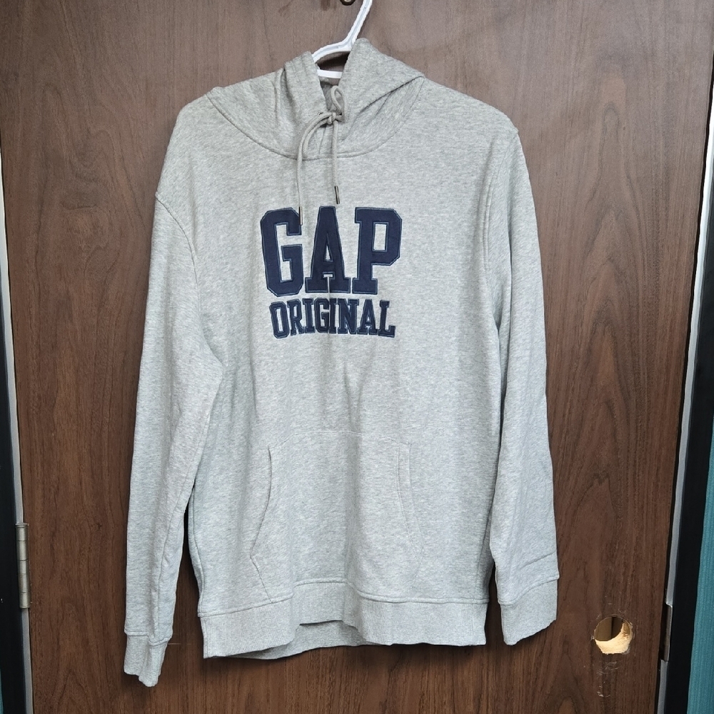 GAP Size L Light Grey Fleece Lined Hoodie